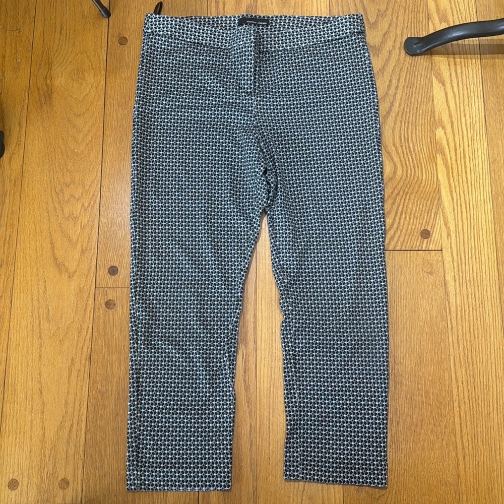 Amanda & Chelsea Womens 16 Stretchy Straight Leg Black and White Pants